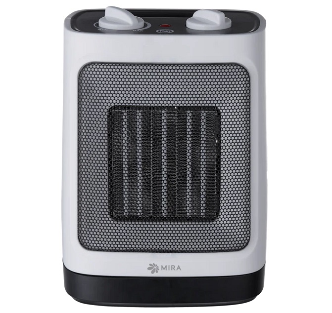 מפזר חום עומד מצויד בגוף חימום PTC איכותי 2000 וואט כולל ידית נשיאה בצבע לבן מירהקייס MiraCase MPTCH710 White